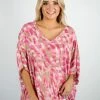 Twentyten Pink/Taupe Printed Top