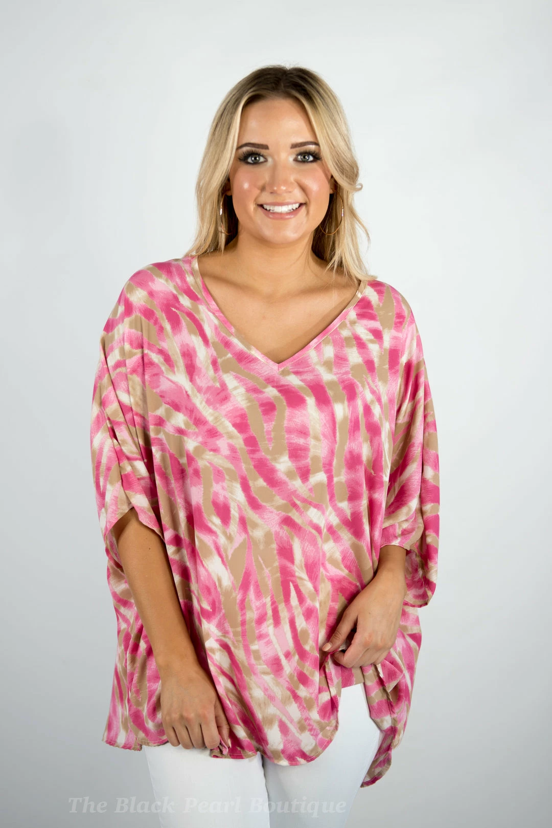 Twentyten Pink/Taupe Printed Top 1 Twentyten Pink/Taupe Printed Top