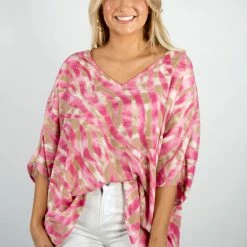 Twentyten Pink/Taupe Printed Top 8 Twentyten Pink/Taupe Printed Top