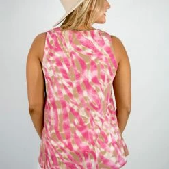 Twentyten New Arrivals Pink/Taupe Sleeveless Top 7 Twentyten New Arrivals Pink/Taupe Sleeveless Top