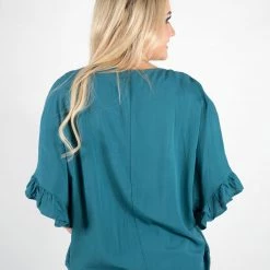 Andree By Unit Teal Ruffle Sleeve Top 10 Andree By Unit Teal Ruffle Sleeve Top