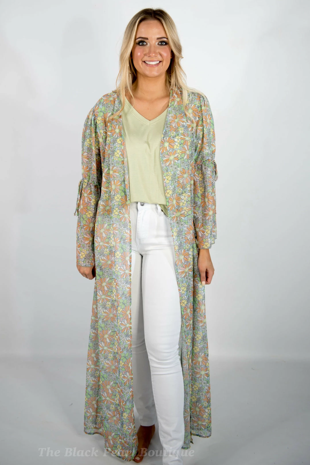 Peach Love New Arrivals Floral Print Kimono 2 Peach Love New Arrivals Floral Print Kimono