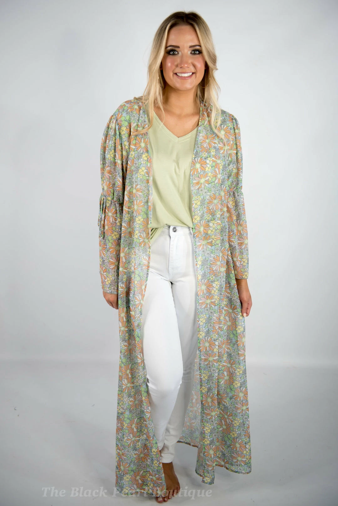 Peach Love New Arrivals Floral Print Kimono 3 Peach Love New Arrivals Floral Print Kimono