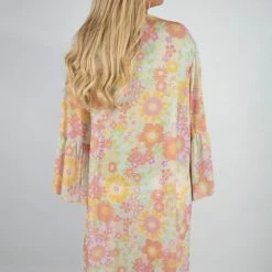 Peach Love Sky Blue Floral Kimono 8 Peach Love Sky Blue Floral Kimono