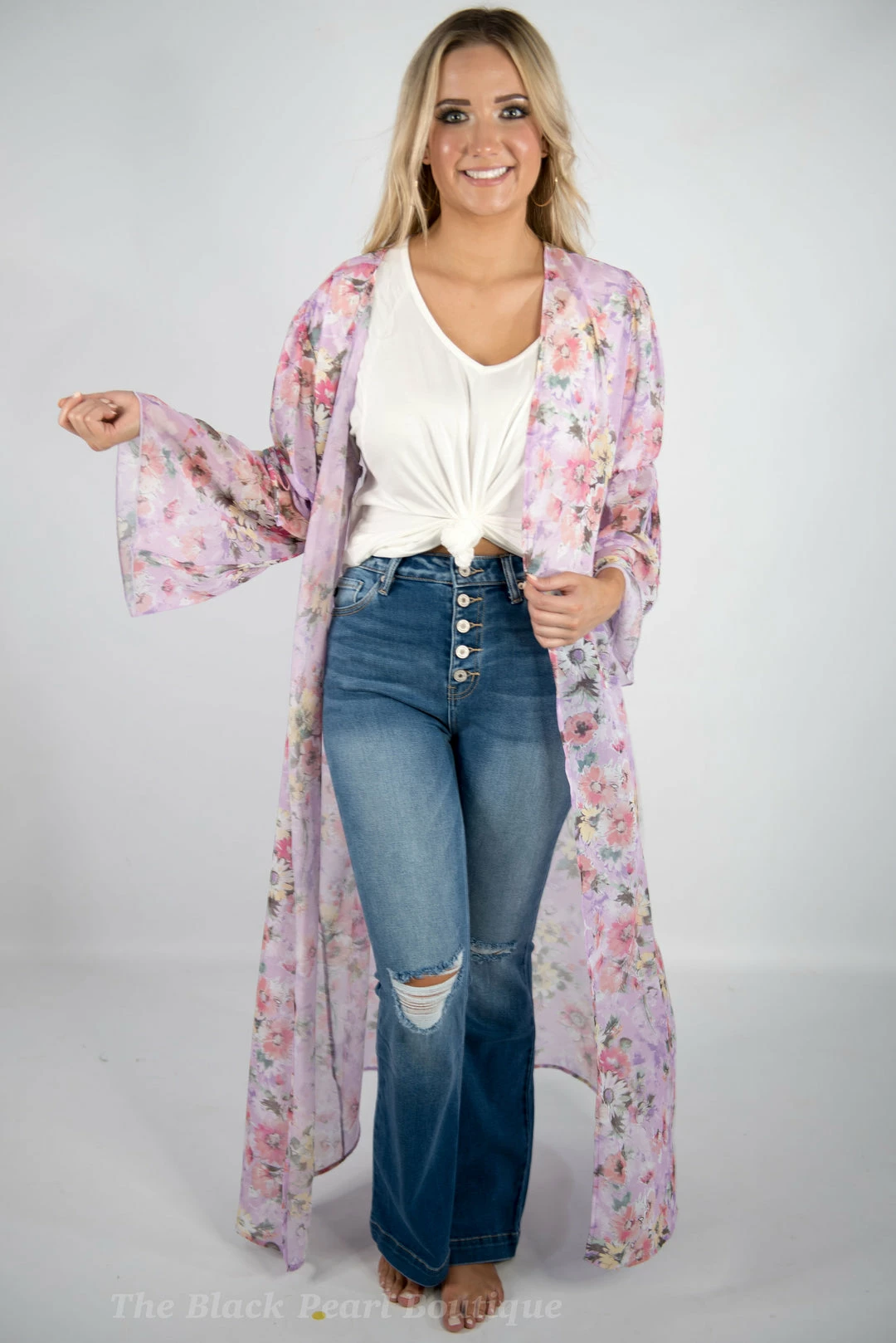 Peach Love New Arrivals Lavender Floral Duster 2 Peach Love New Arrivals Lavender Floral Duster
