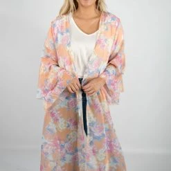 Peach Love Light Coral Floral Duster New Arrivals 11 Peach Love Light Coral Floral Duster New Arrivals