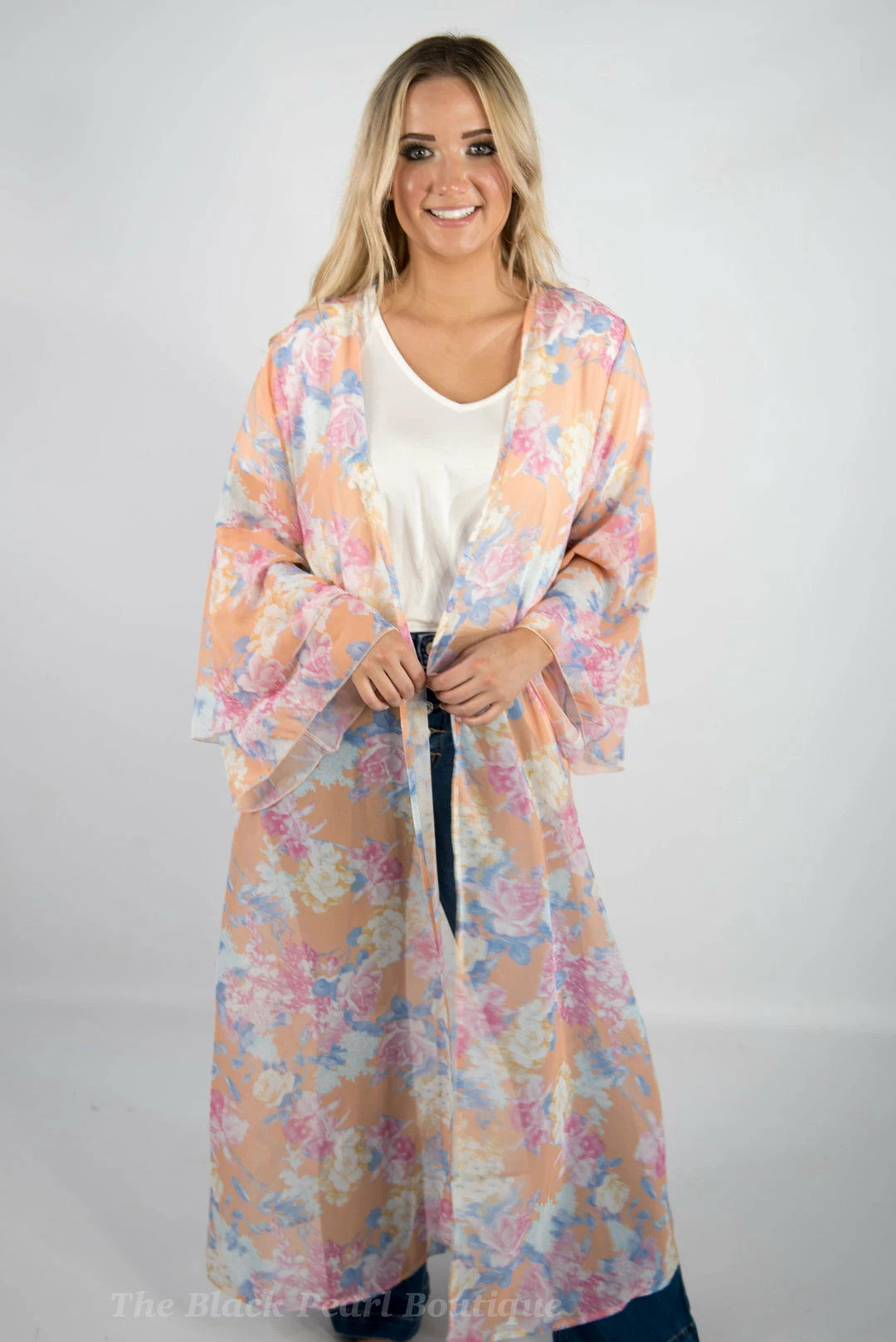 Peach Love Light Coral Floral Duster New Arrivals 5 Peach Love Light Coral Floral Duster New Arrivals