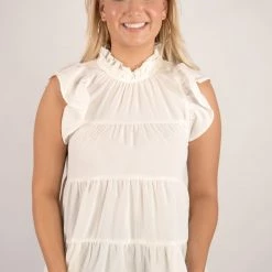 Entro White Ruffle Sleeve Top New Arrivals 9 Entro White Ruffle Sleeve Top New Arrivals