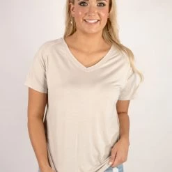 Hyfve Ceramic Comfy V Neck Top New Arrivals