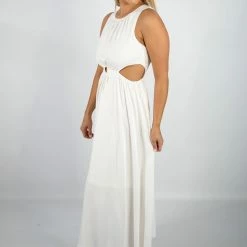 Entro New Arrivals White Midi Dress