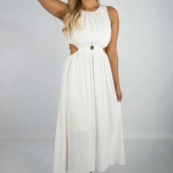 Entro New Arrivals White Midi Dress