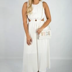 Entro New Arrivals White Midi Dress