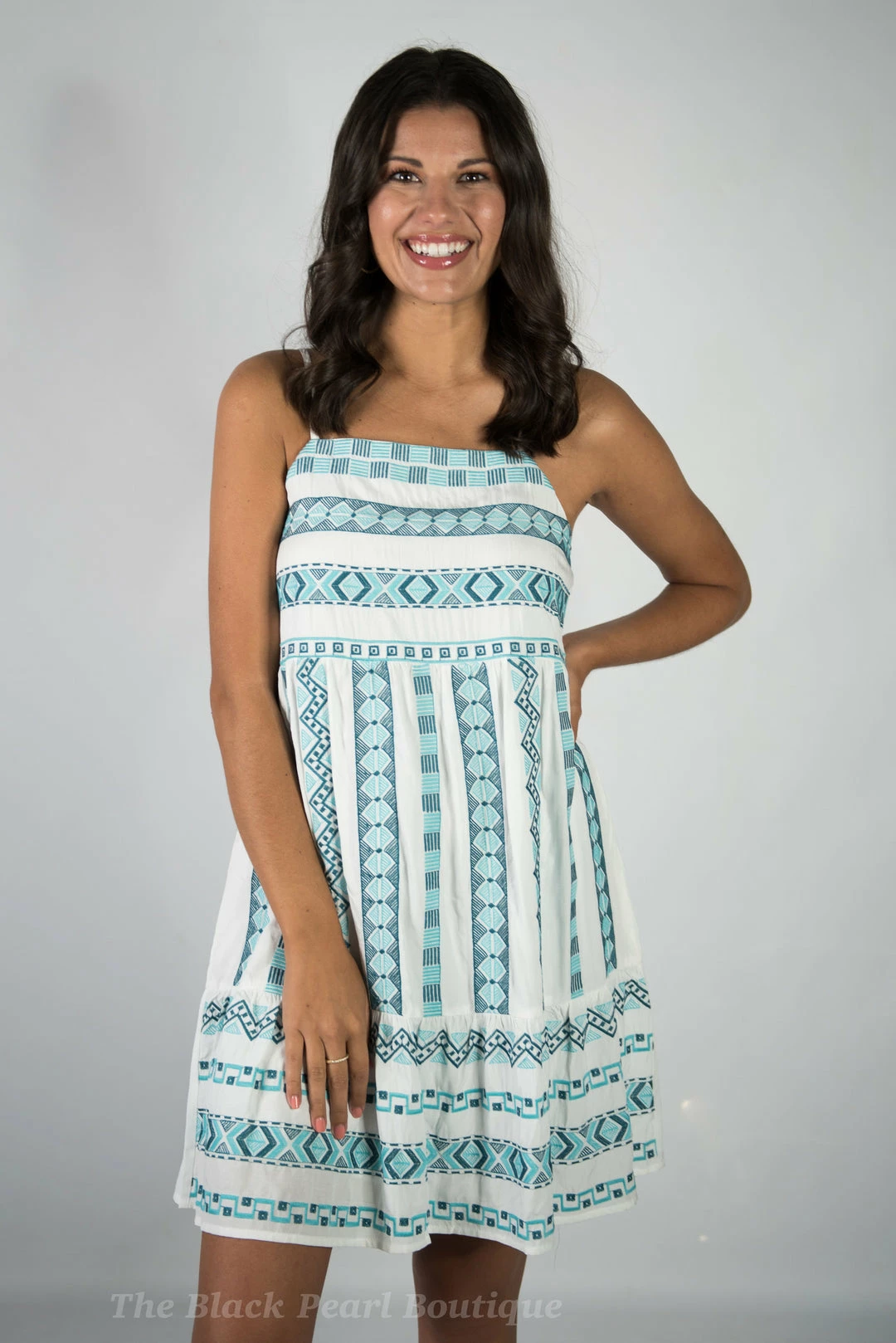 Andree By Unit Ivory/Teal Dress New Arrivals 5 Andree By Unit Ivory/Teal Dress New Arrivals