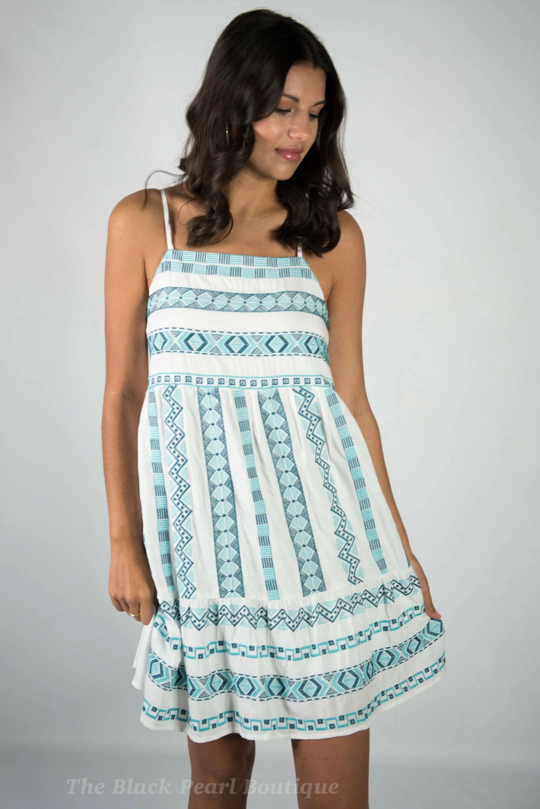 Andree By Unit Ivory/Teal Dress New Arrivals 6 Andree By Unit Ivory/Teal Dress New Arrivals