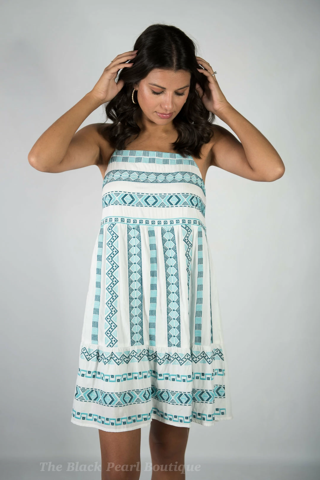 Andree By Unit Ivory/Teal Dress New Arrivals 4 Andree By Unit Ivory/Teal Dress New Arrivals