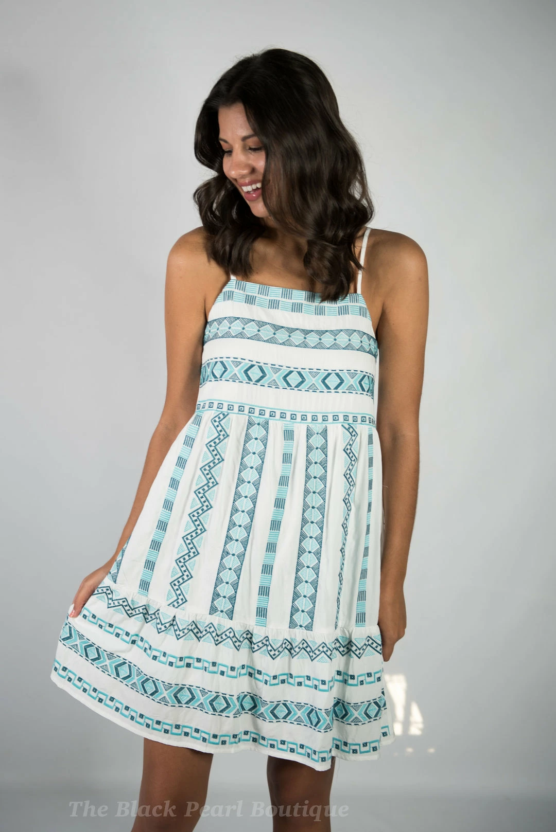 Andree By Unit Ivory/Teal Dress New Arrivals 2 Andree By Unit Ivory/Teal Dress New Arrivals