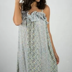 Gigio Mint Floral Dress