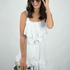 Twentyten White Ruffle Dress New Arrivals 8 Twentyten White Ruffle Dress New Arrivals