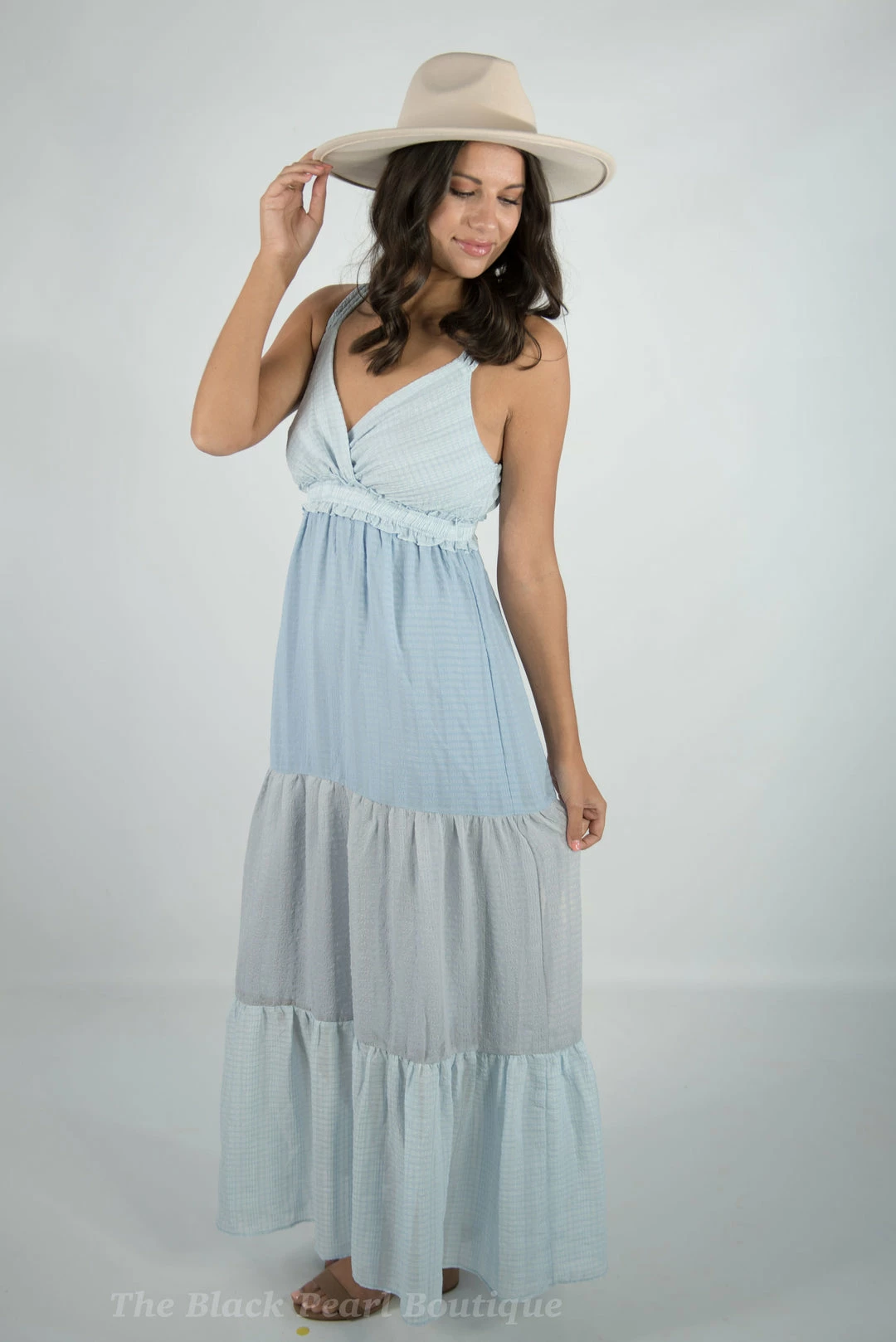 Peach Love Blue Color Block Maxi Dress New Arrivals 4 Peach Love Blue Color Block Maxi Dress New Arrivals