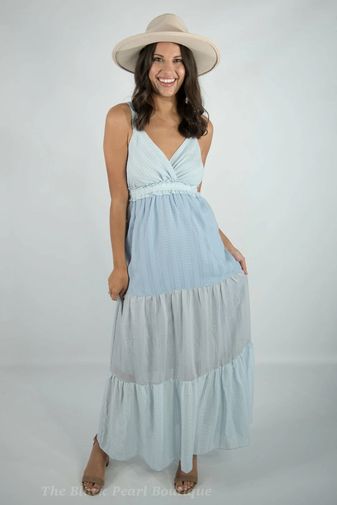 Peach Love Blue Color Block Maxi Dress New Arrivals 5 Peach Love Blue Color Block Maxi Dress New Arrivals