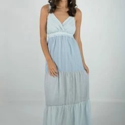 Peach Love Blue Color Block Maxi Dress New Arrivals 16 Peach Love Blue Color Block Maxi Dress New Arrivals