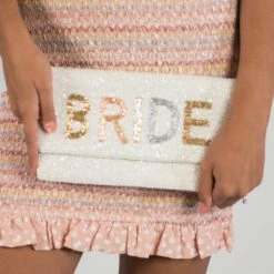 Golden Stella Bride Beaded Clutch