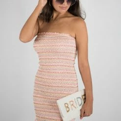 Lena Floral Smocked Strapless Dress New Arrivals