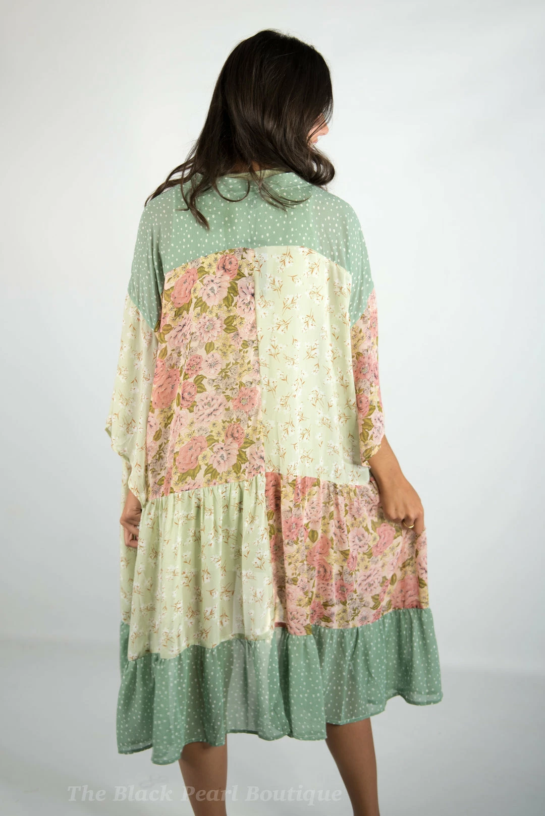 Gigio High Low Mixed Print Kimono 6 Gigio High Low Mixed Print Kimono