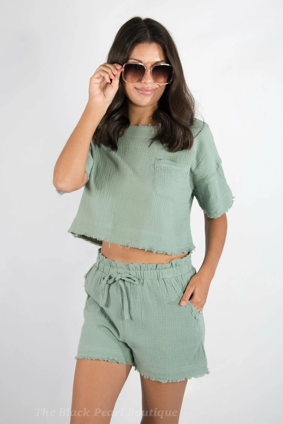 Very J New Arrivals Sage Comfy 2 Piece Set 2 Very J New Arrivals Sage Comfy 2 Piece Set