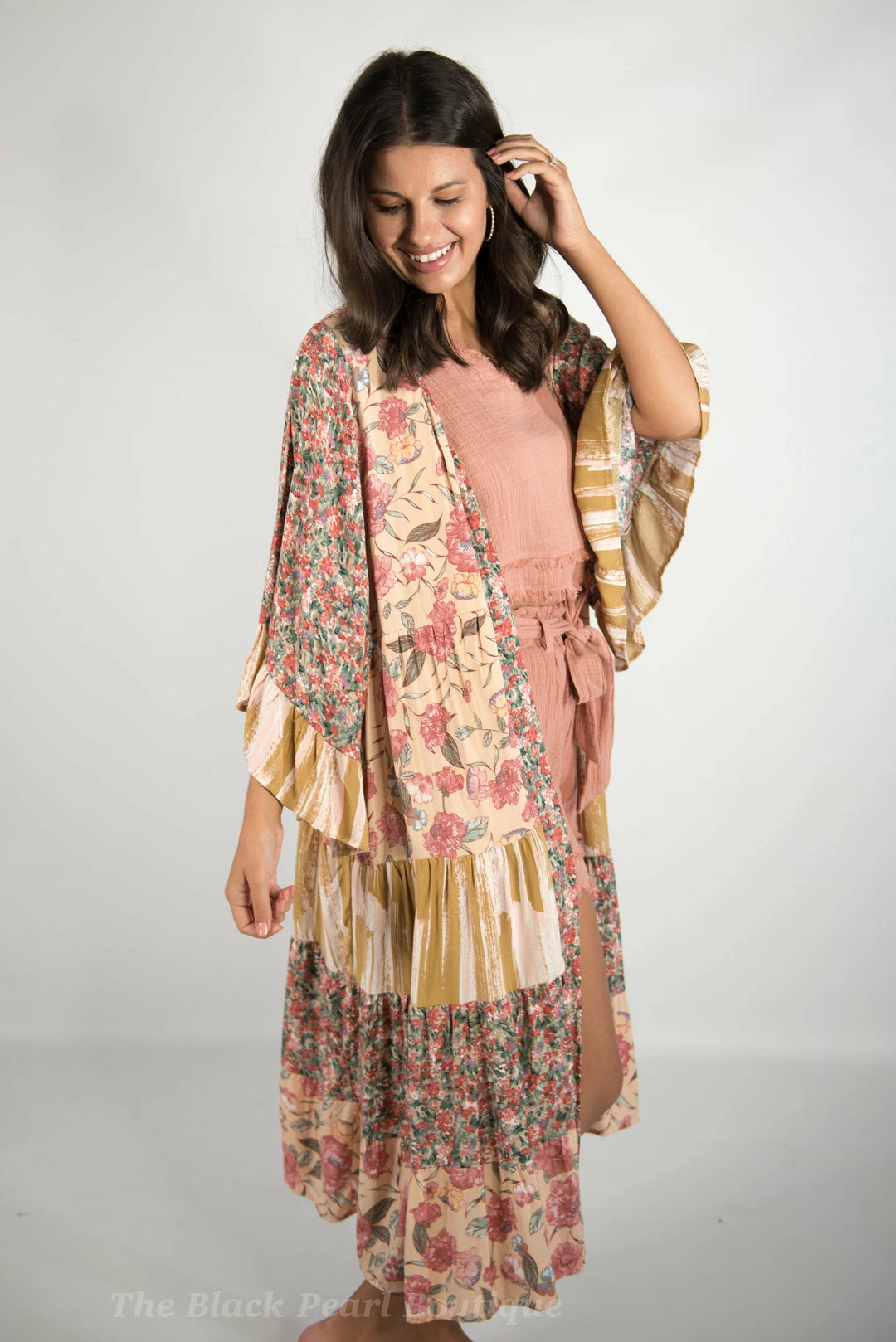 Gigio Rose Floral Kimono 1 Gigio Rose Floral Kimono
