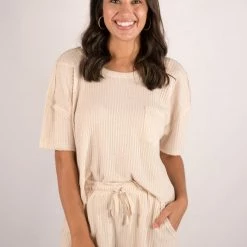 Very J New Arrivals Beige 2 Piece Set