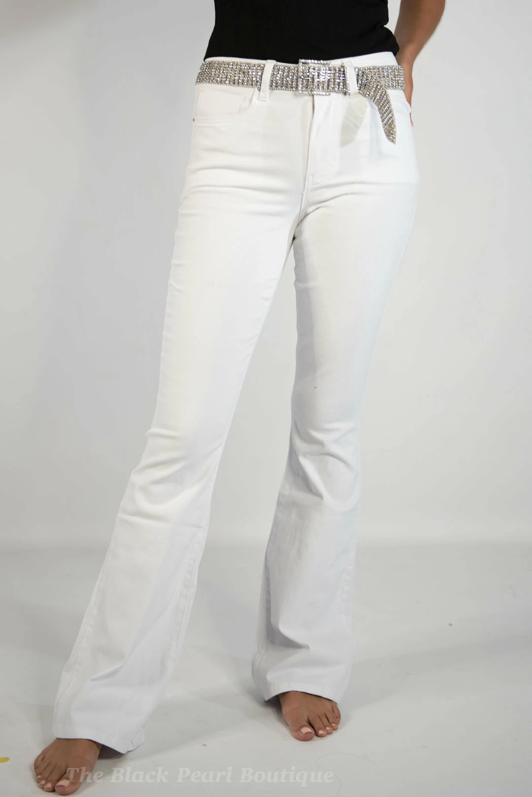 YMI White Flare Pants 1 YMI White Flare Pants