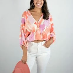 Entro New Arrivals Printed V Neck Top 9 Entro New Arrivals Printed V Neck Top