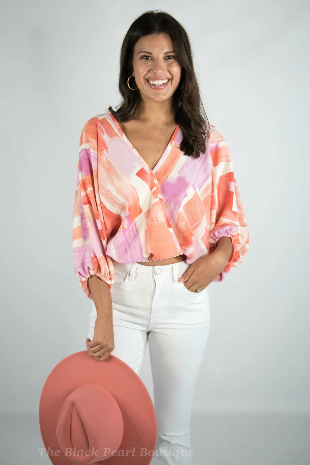 Entro New Arrivals Printed V Neck Top 4 Entro New Arrivals Printed V Neck Top