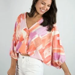 Entro New Arrivals Printed V Neck Top 12 Entro New Arrivals Printed V Neck Top