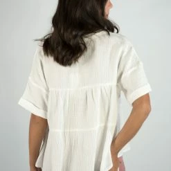 Very J White V Neck Top