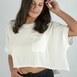 Very J White Crop Top New Arrivals