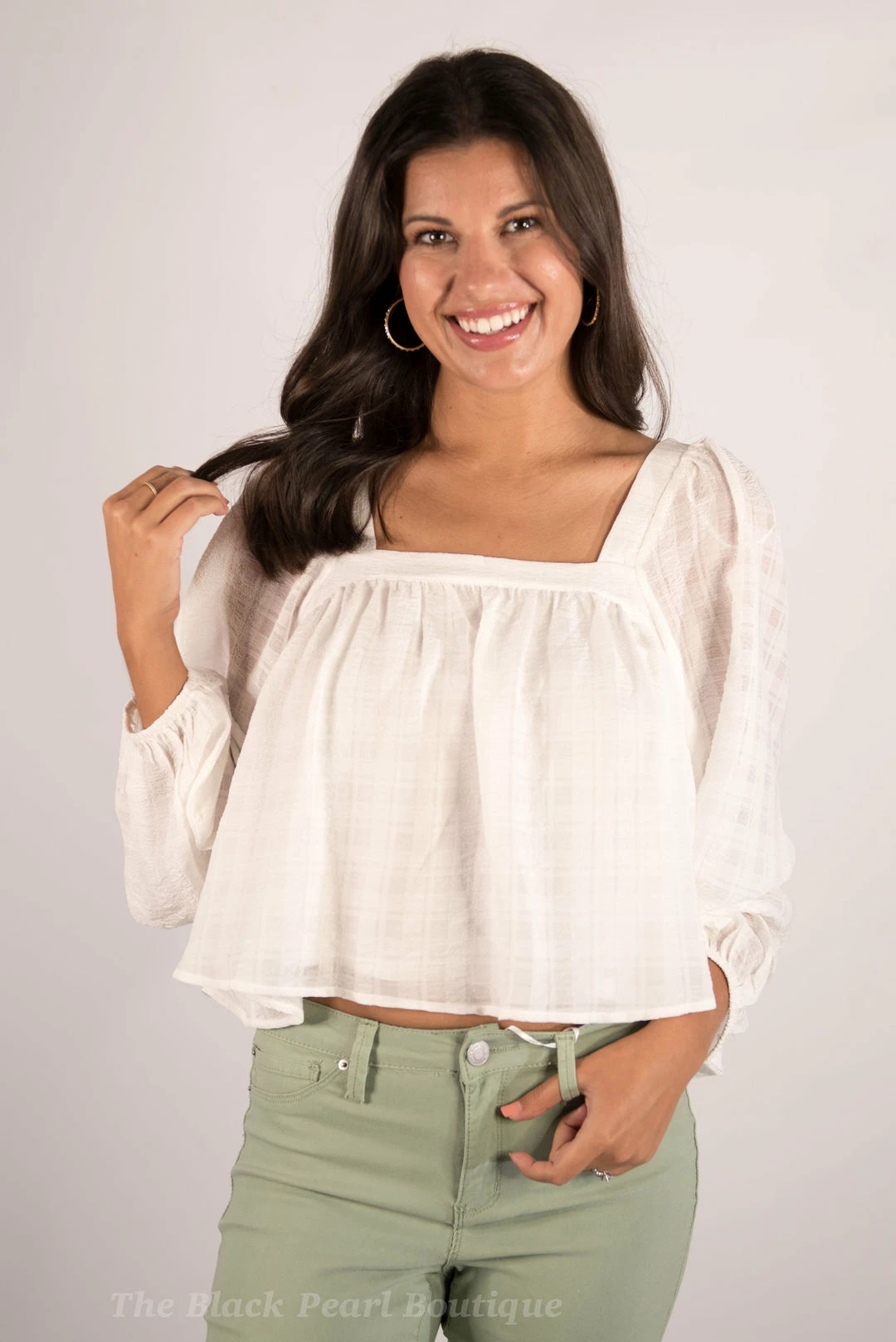 Blu Pepper White Square Neck Top New Arrivals 1 Blu Pepper White Square Neck Top New Arrivals