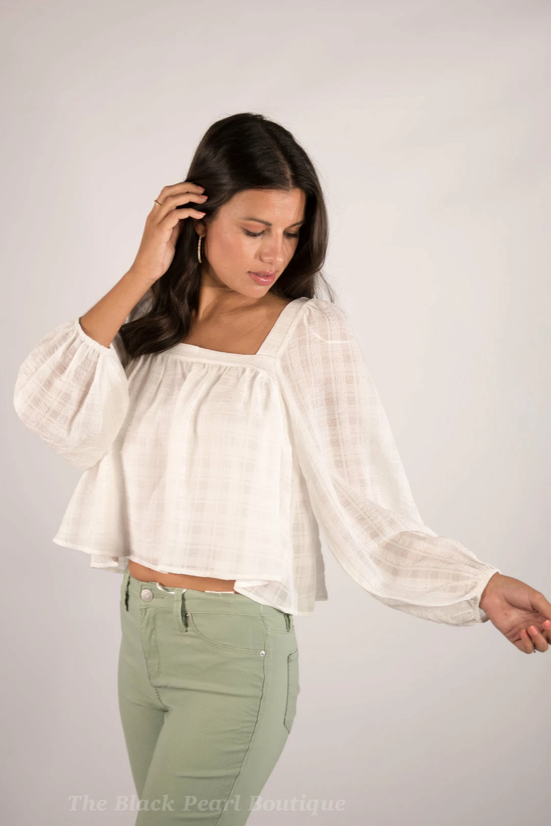 Blu Pepper White Square Neck Top New Arrivals 3 Blu Pepper White Square Neck Top New Arrivals