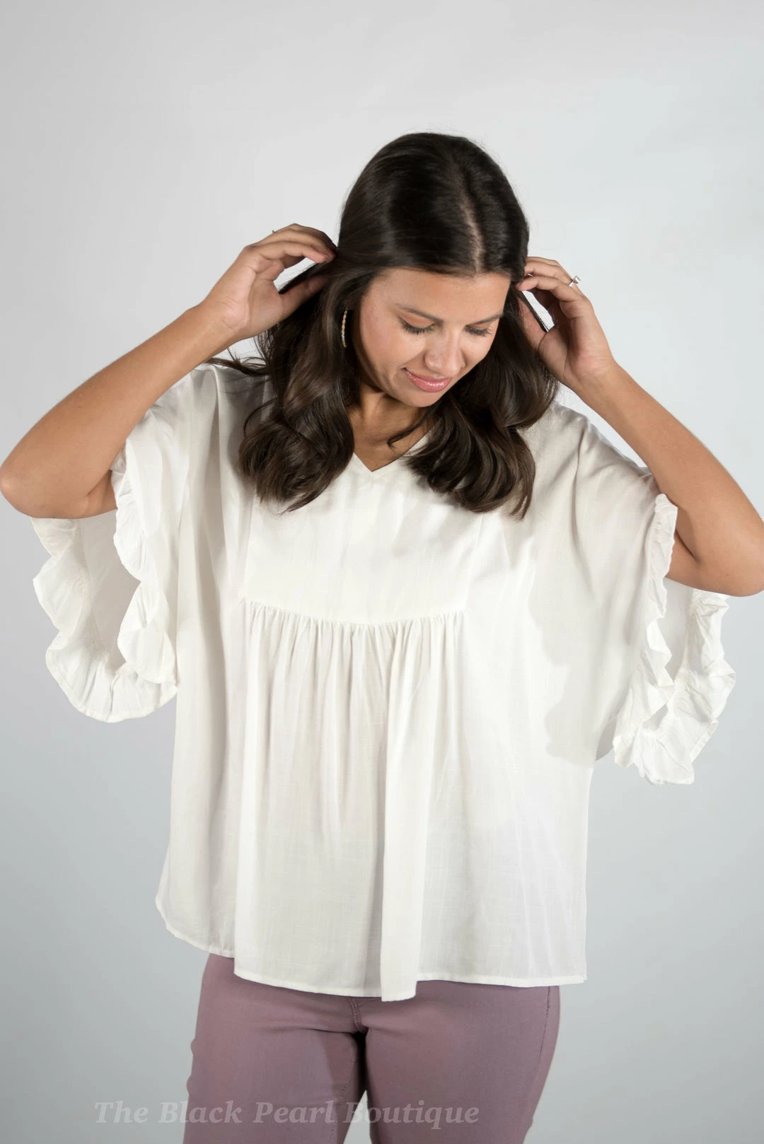 Andree By Unit Ivory Ruffle Sleeve Top New Arrivals 2 Andree By Unit Ivory Ruffle Sleeve Top New Arrivals