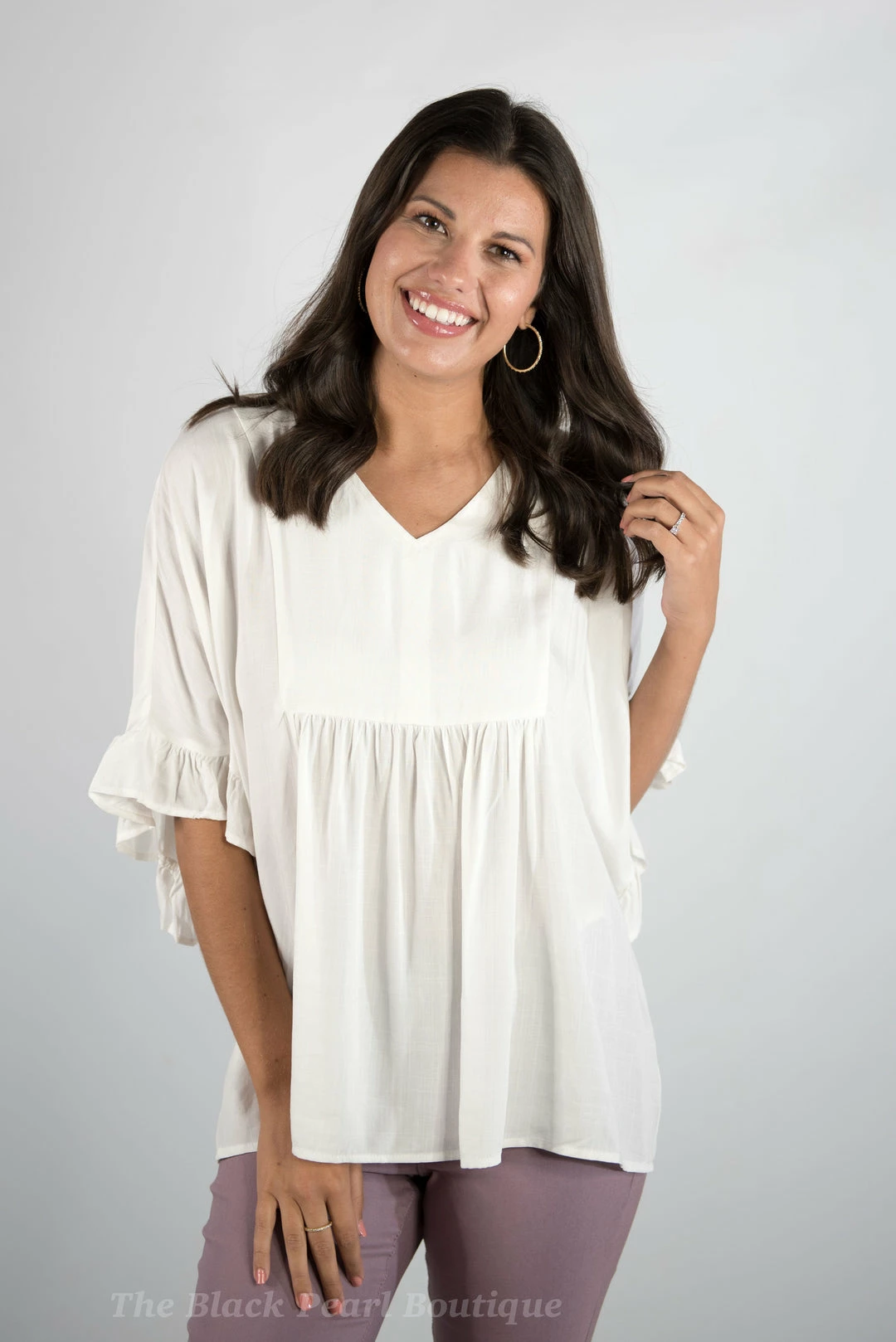 Andree By Unit Ivory Ruffle Sleeve Top New Arrivals 1 Andree By Unit Ivory Ruffle Sleeve Top New Arrivals