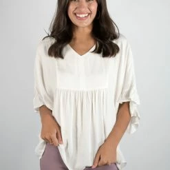 Andree By Unit Ivory Ruffle Sleeve Top New Arrivals 9 Andree By Unit Ivory Ruffle Sleeve Top New Arrivals