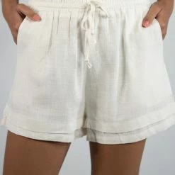 Very J New Arrivals White Comfy Shorts