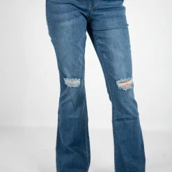 YMI High Rise Denim Flare Jogger Pants 7 YMI High Rise Denim Flare Jogger Pants