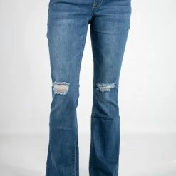 YMI High Rise Denim Flare Jogger Pants