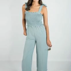 Blu Pepper Dusty Blue Jumpsuit New Arrivals