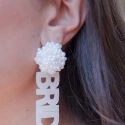 Golden Stella Bride/Pearl Earrings