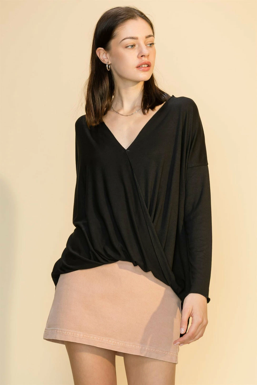 Hyfve Black Surplice Long Sleeve 1 Hyfve Black Surplice Long Sleeve