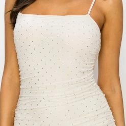 Irishbasic New Arrivals Champagne Rhinestone Dress