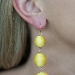 Caroline Hill Yellow Ball Dangle Earrings Accessories